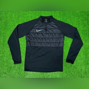 Nike Dri-FIT Academy Pullover Mens S Black Zip Quilted Padded Soccer BQ7473-010